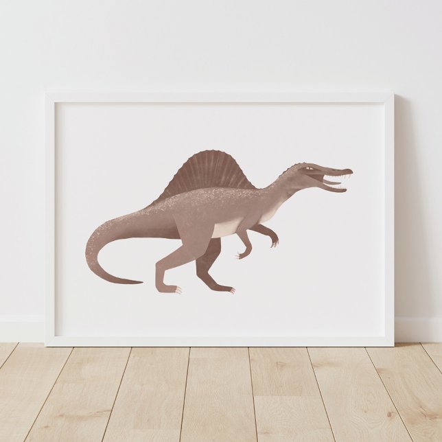 Brown Spinosaurus Dinosaurier Kids Room Poster (Von Creator hochgeladen)