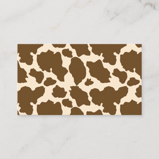 Brown Spots Cow Print Farmer Farm Animals Classy Visitenkarte (Vorderseite)