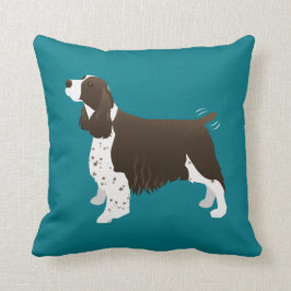 Brown Springer Spanel Basic Breed Customizable Kissen
