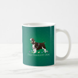 Brown Springer Spaniel Dog Feliz Naughty Dog Kaffeetasse