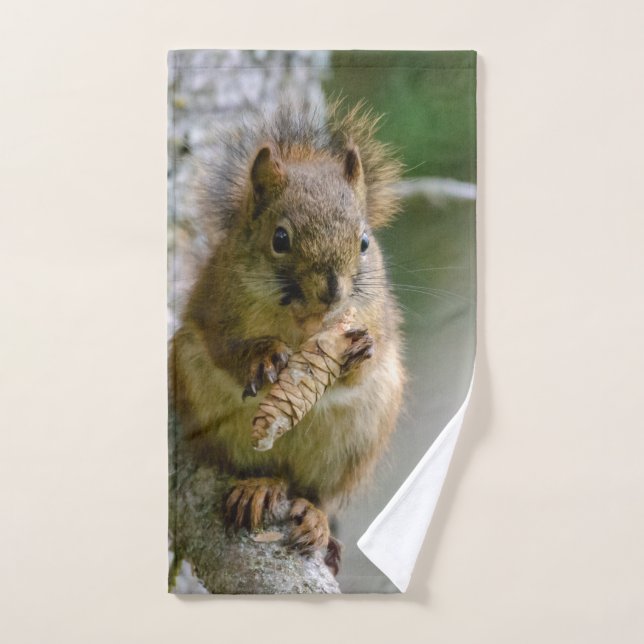 Brown Squirrel Wildlife Photography (Serviette à main)
