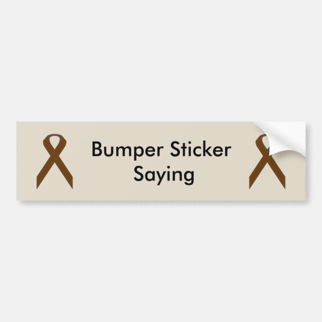 Brown Standard Ribbon von Kenneth Yoncich Autoaufkleber (Vorne)