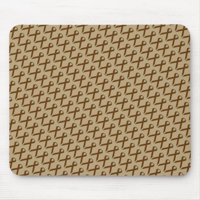 Brown Standard Ribbon von Kenneth Yoncich Mousepad (Vorne)