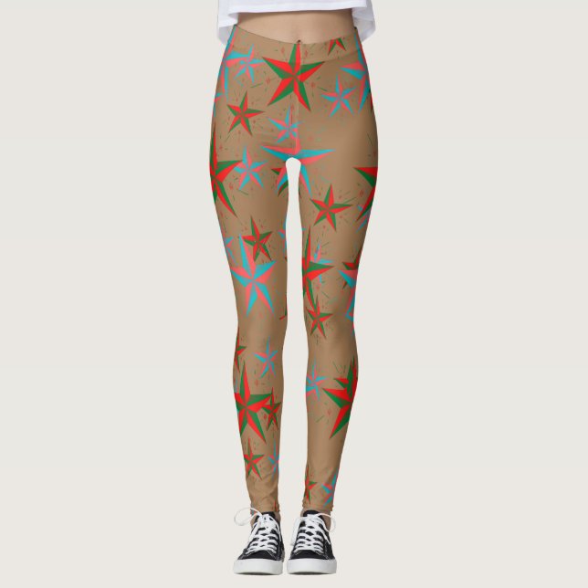 Brown Star Active Leggings (Vorderseite)