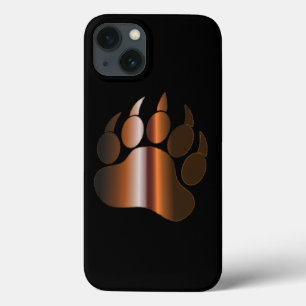 BROWN STEEL BEAR PAW ON BLACK Case-Mate iPhone HÜLLE