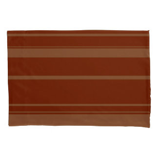 Brown Stripe Pattern Pillowcase Kissenbezug