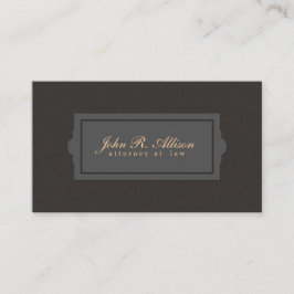 Brown Suede Look Attorney Plaque Style Visitenkarte