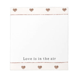 Brown Sugar Blush Pink Glitter Hearts  Notizblock