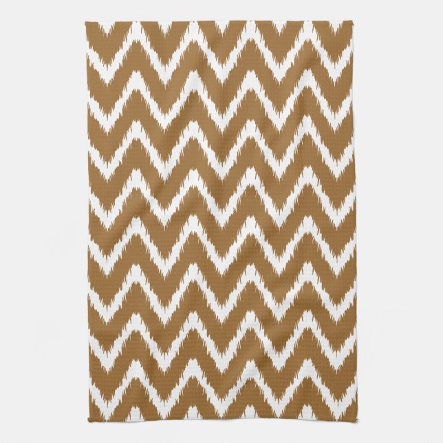 Brown Sugar Southern Hütte Chevrons Handtuch (Vertikal)