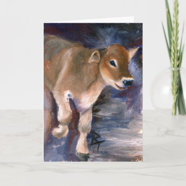 Brown Swiss Calf Blank Card Karte (Vorderseite)