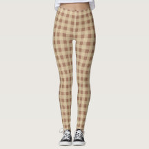 Brown Tan Beige Buffalo Kariert Checked Trendy
