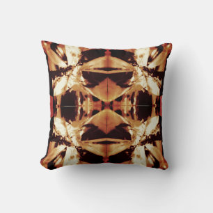Brown Tan Black Beige Bold Mediterranean Mosaik Kissen