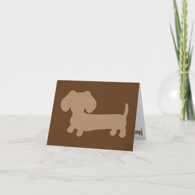 Brown Tan Dackeln Maskulinarkarte Karte (Vorderseite)
