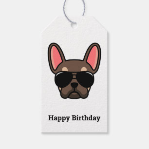 Brown Tan French Bulldog-Geschenktasten Geschenkanhänger