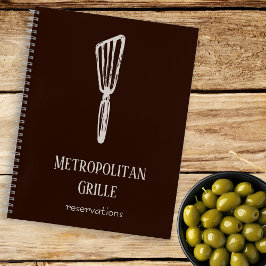 Brown Tan Spatula Restaurant Koch Notizbuch
