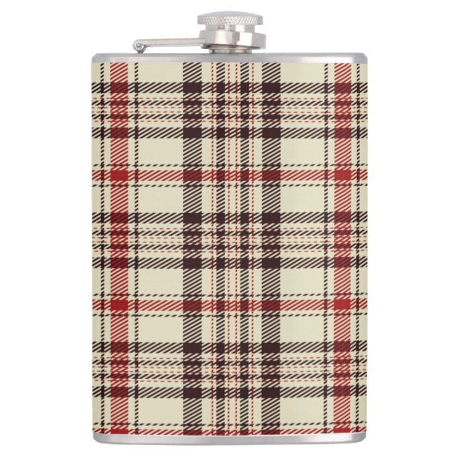 Brown Tartan Flachmann (Vorderseite)