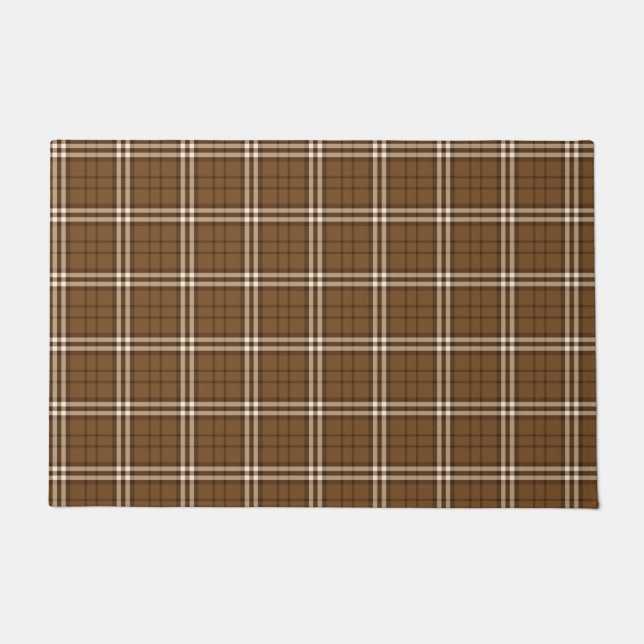 Brown Tartan Fußmatte (Vorderseite)