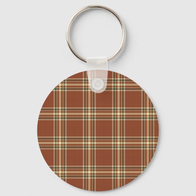 Brown Tartan Schlüsselanhänger (Vorderseite)
