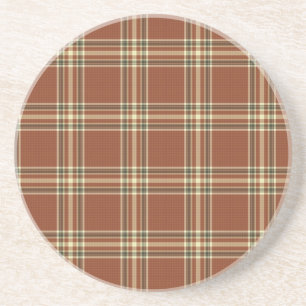 Brown Tartan Untersetzer