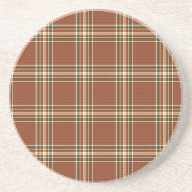 Brown Tartan Untersetzer (Vorne)