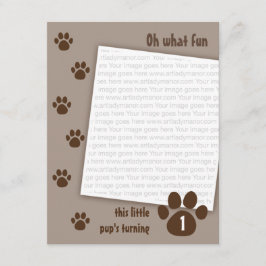 Brown-Tatzen-Geburtstag Einladung