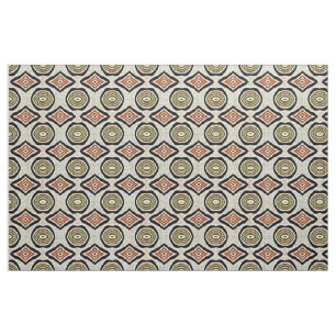 Brown Taupe Beige Burnt Orange Bali Batik Muster Stoff