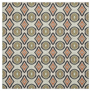 Brown Taupe Beige Burnt Orange Bali Batik Muster Stoff