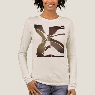 Brown Taupe Shades MCM Look Geometrische Kunst Abs Tri-Blend Shirt