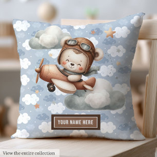 Brown Teddy Bear Baby Dusche Kissen Personalisiert