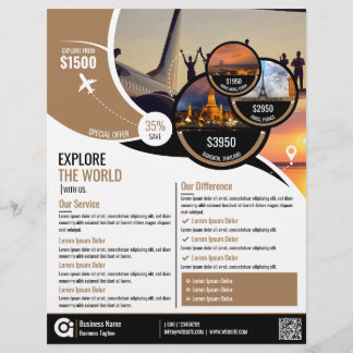 Brown Template für den Flyer der Reiseagentur