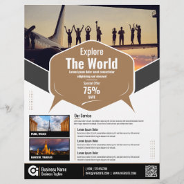 Brown Template für den Flyer der Reiseagentur