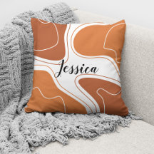 Brown Terracotta Modernes Abstraktes Boho Muster N