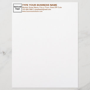 Brown Text Heading Business Letterhead Briefbogen