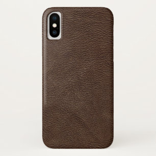 Brown Textured Leather Case-Mate iPhone Hülle