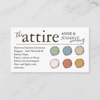 Brown The Attire QR Code enclosure Card  Begleitkarte