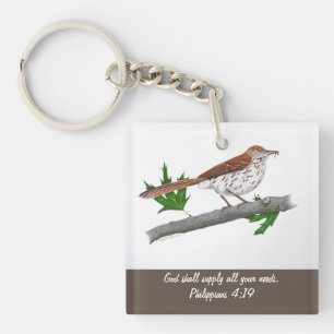 Brown Thrasher Inspiration Schlüsselanhänger