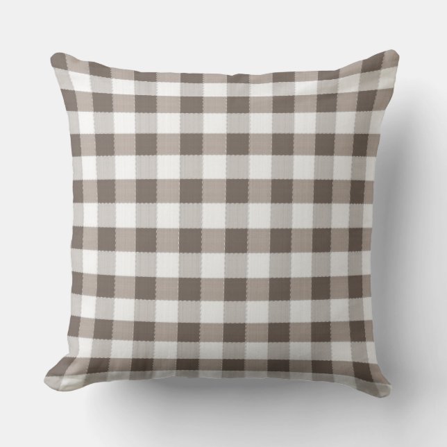 Brown-Tischdecke-Muster Kissen (Vorderseite)