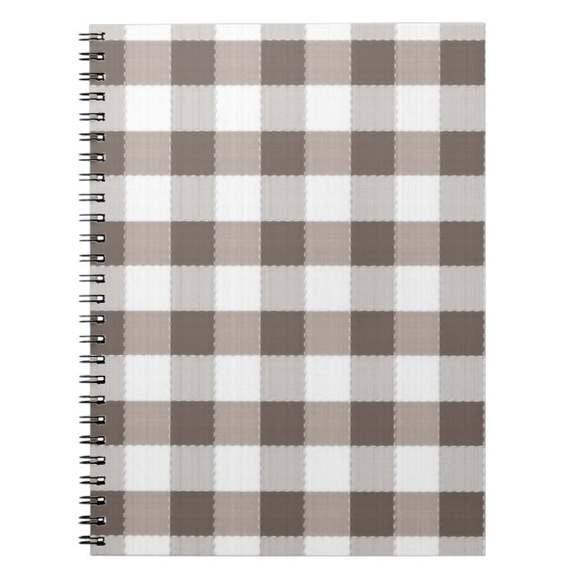 Brown-Tischdecke-Muster Notizblock (Vorderseite)
