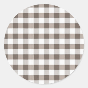 Brown-Tischdecke-Muster Runder Aufkleber