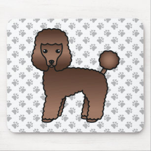 Brown Toy Poodle Niedlich Cartoon Dog Mousepad