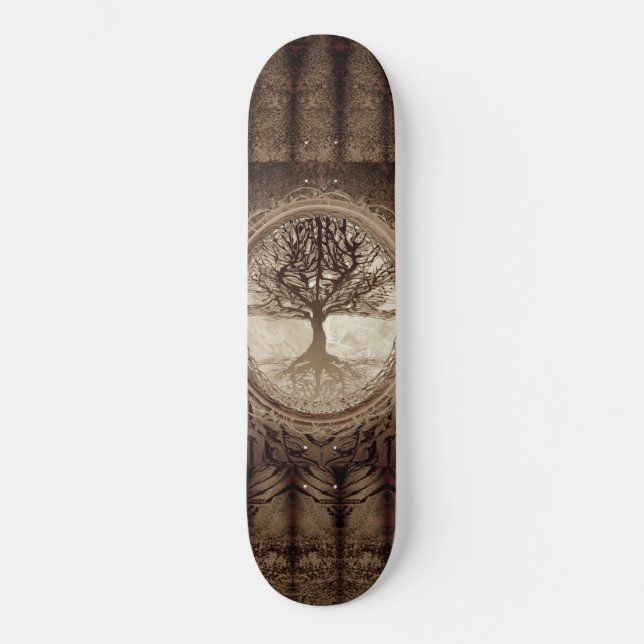 Brown Tree of Life Skateboard (Vorderseite)