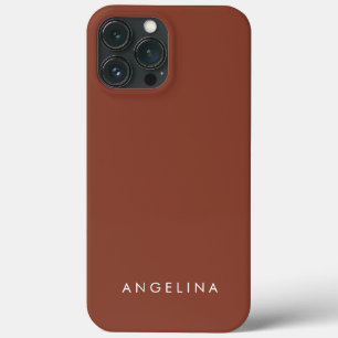 Brown Trendy Moderner Minimalistischer Schlichter Case-Mate iPhone Hülle