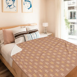 Brown Triangle Pattern Sherpa Blanket Sherpadecke