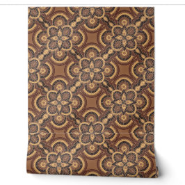 Brown Tribal Vinyl wallpaper 2' x 4' Tapete