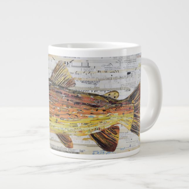 Brown Trout Collage 20oz Coffee Tasse von C.E.Weiß (Vorderseite Rechts)