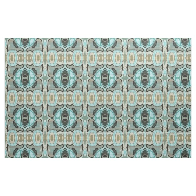 Brown Türkise Green Bali Batik Style Muster Stoff (Fat Quarter (45,7 x 55,9 cm))