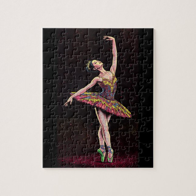 Brown Tutu Ballerina Puzzle - Stunning Dance Art w (Vertikal)
