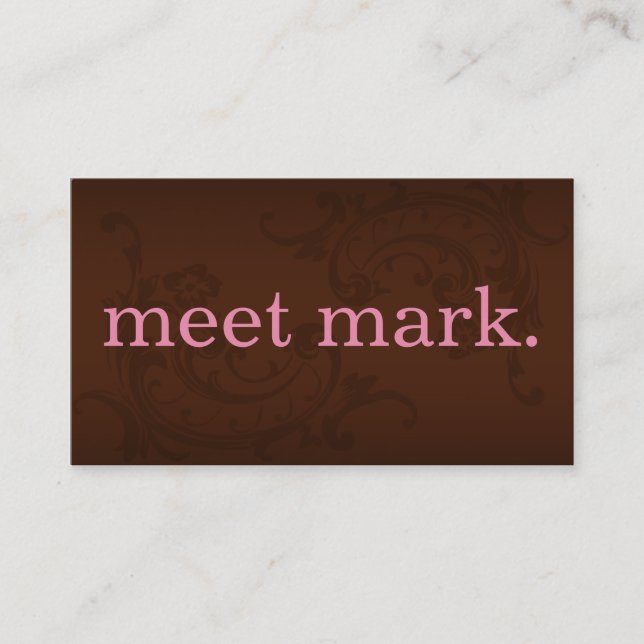 Brown u. rosa Visitenkarte (Vorderseite)