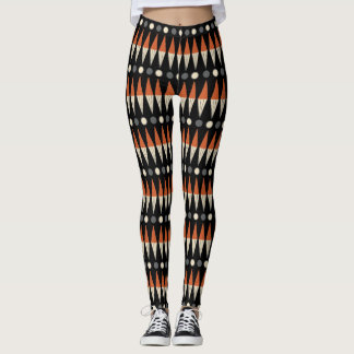 Brown u. schwarze Mitte- des Jahrhundertsmodernes Leggings