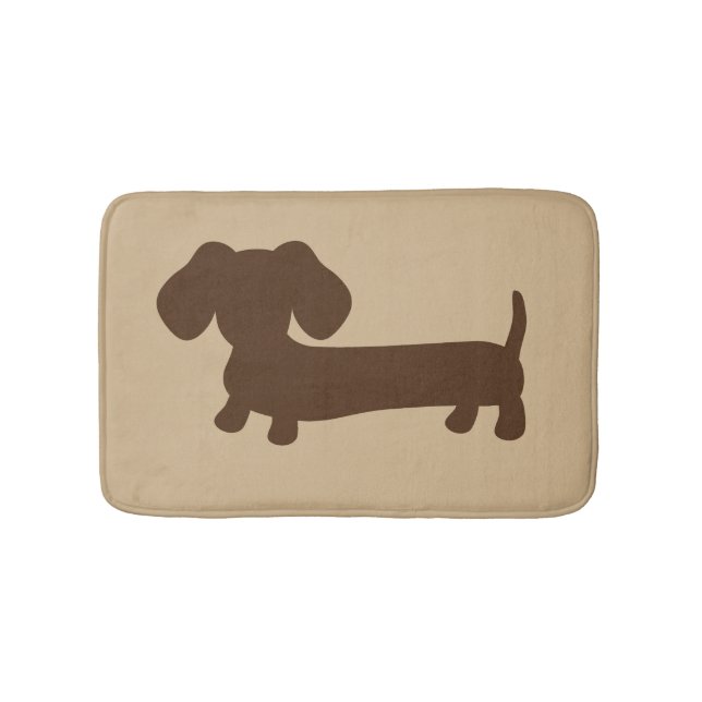 Brown- u. TAN-Dackel-Bad-Matten-Wolldecke Badematte (Vorderseite)
